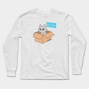 Gamer cat in a box Long Sleeve T-Shirt